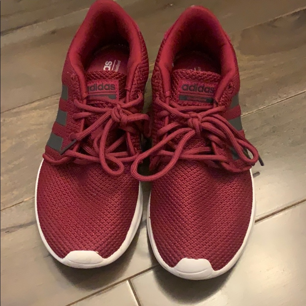 Maroon Adidas sneakers. Size 5